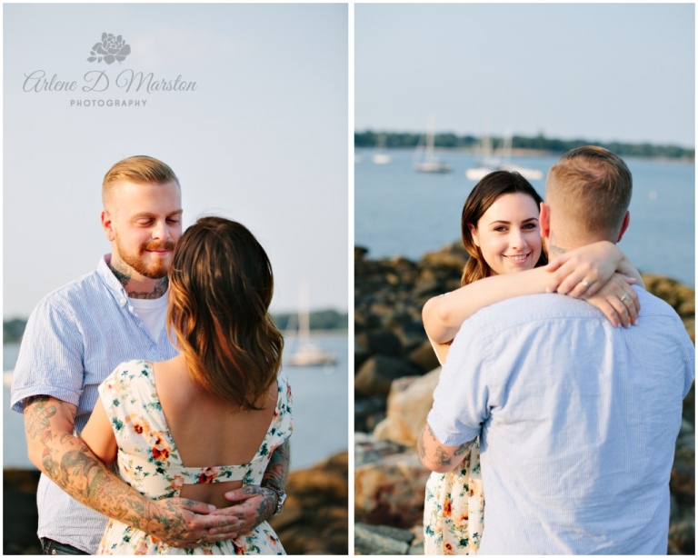 Engagement session at Salem Willows